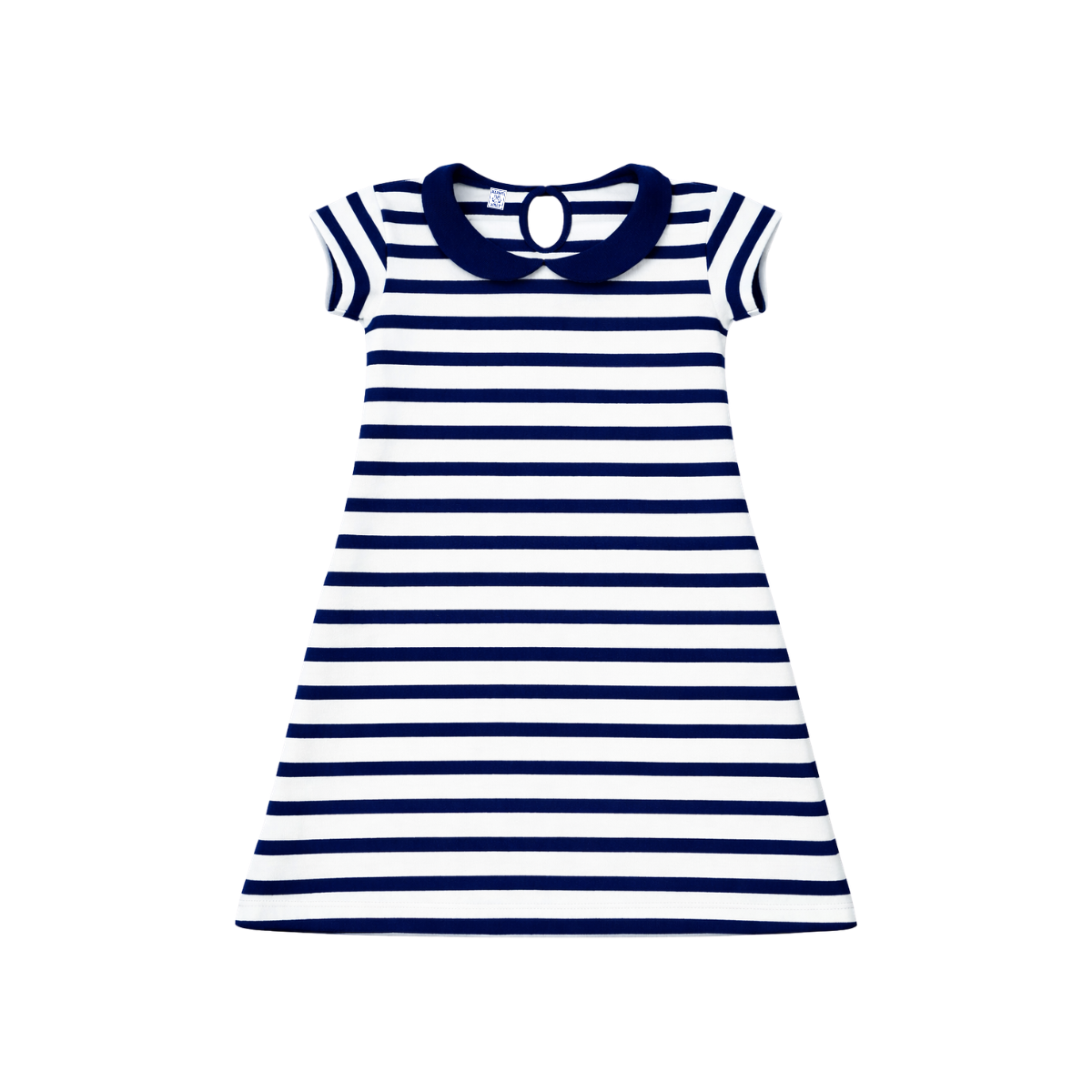 Robe Manche Courte avec Col Rib