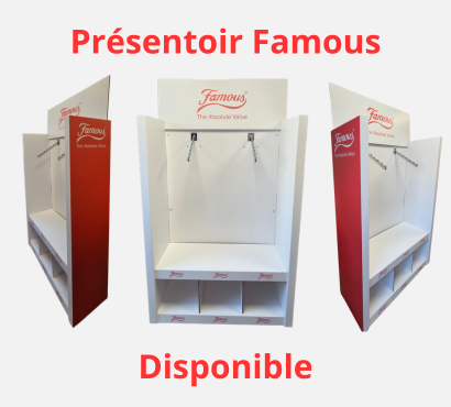 Nouveauté Présentoir Famous